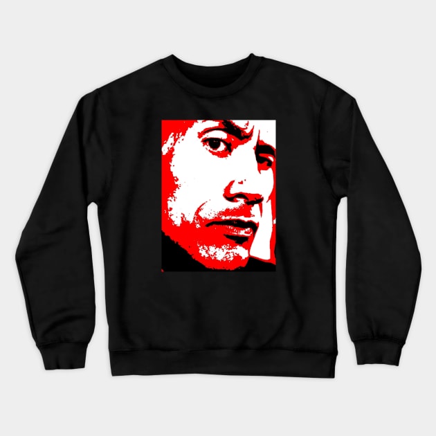 Dwayne Johnson (pop art) Crewneck Sweatshirt by d1a2n3i4l5